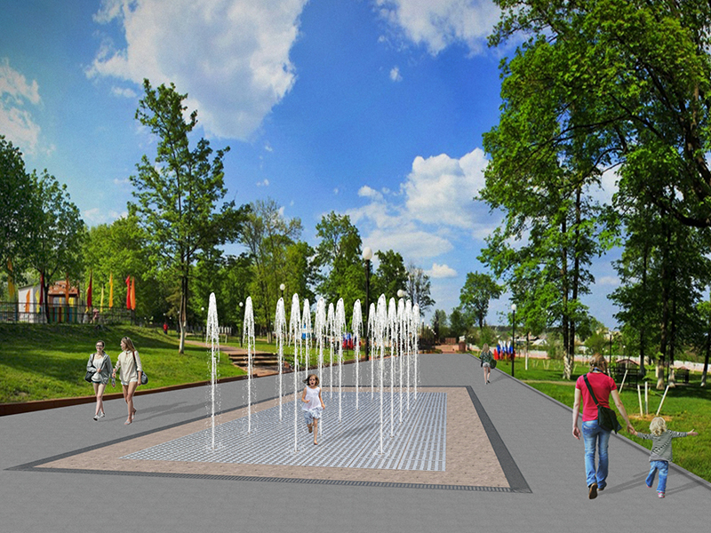 Пешеходный фонтан FC 5600х8800 (с насосами сухой установки)