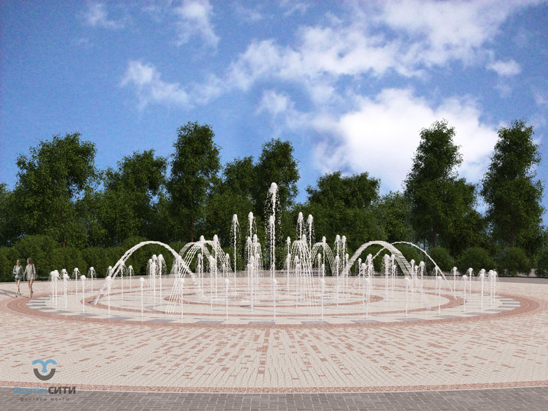 Пешеходный фонтан FC 18020 Евпатория (с погружными насосами)-1