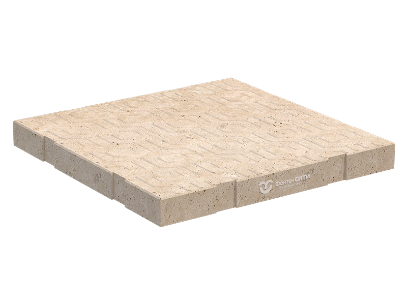 Бетонная плита для сухого фонтана 600x600 (Бежевый)-1