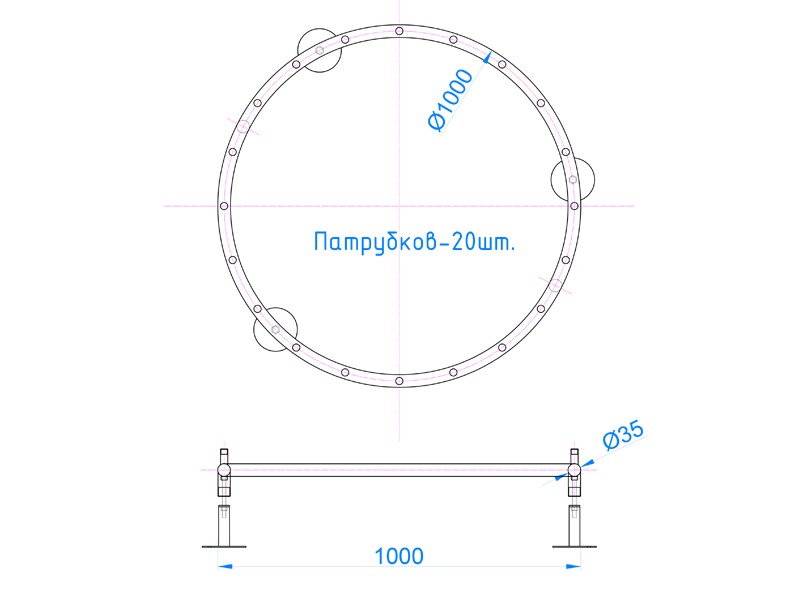 Фонтанное кольцо FC-ХN-1000 (35, 20, 2)