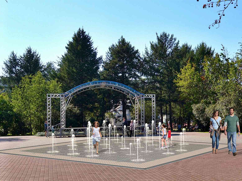 Пешеходный фонтан FC 7200х7200 (с погружными насосами)-2