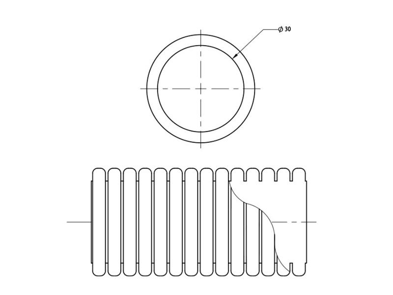 Труба гофрированная ПНД с зондом
