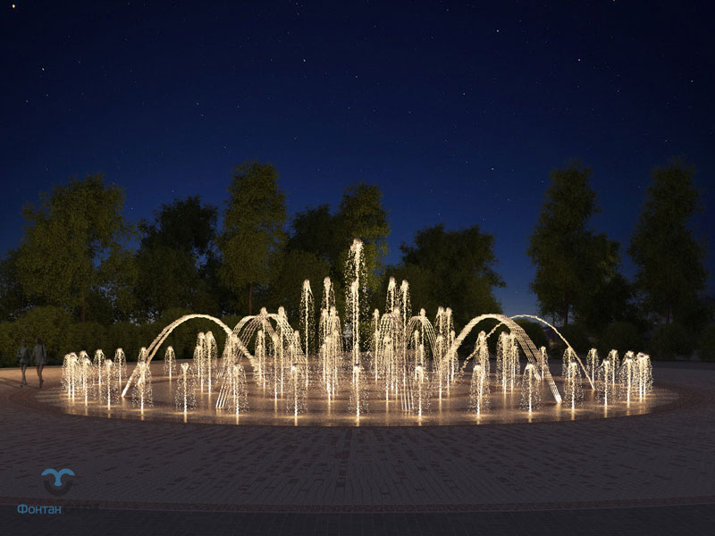 Пешеходный фонтан FC 18020 Евпатория (с погружными насосами)-2