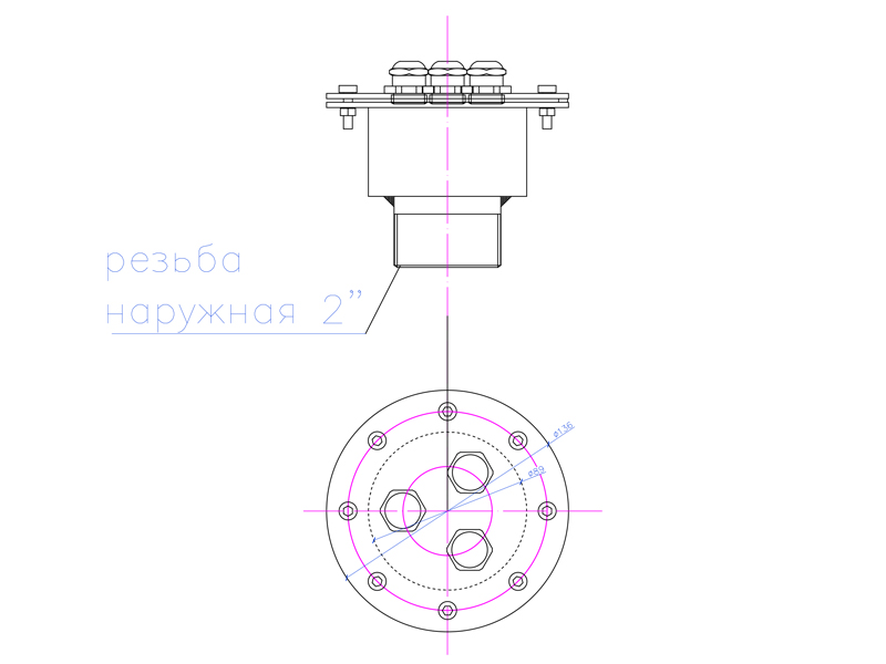 Подводная клеммная коробка ПКК FC D136 AISI 304-3