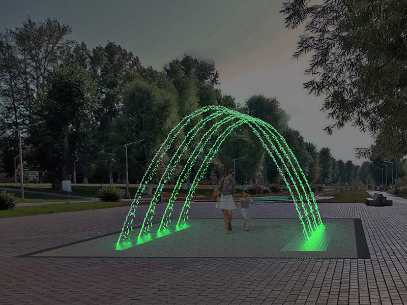 Пешеходный фонтан FC 