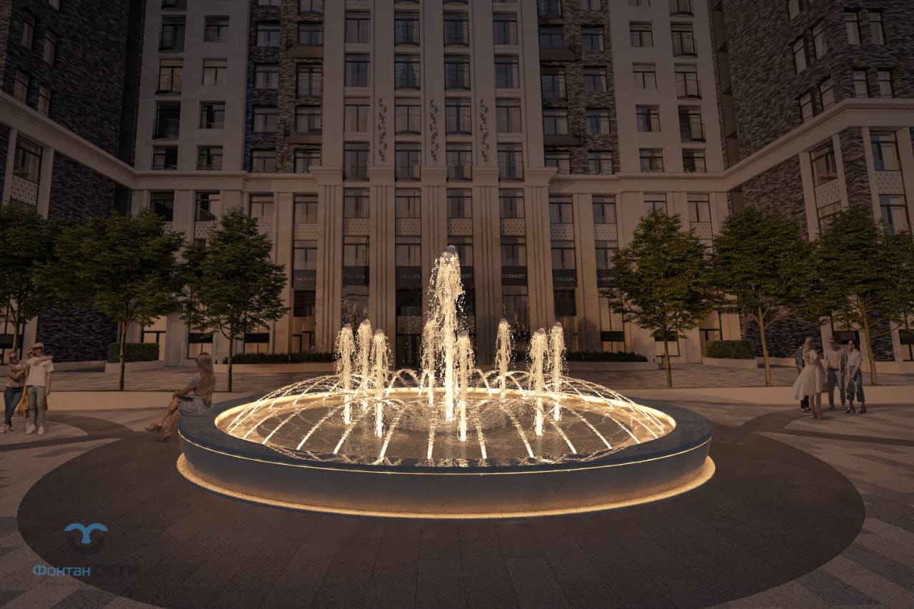 Уличный фонтан в ЖК Лаврушинский, изображение