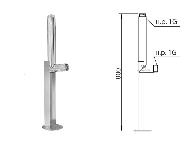 Стойка насадки 800 мм.