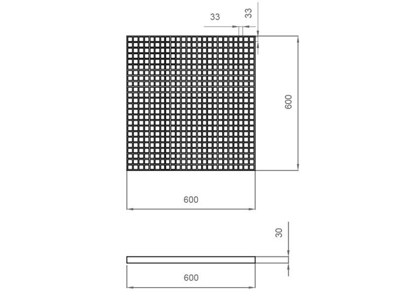 Настил из нержавеющей стали для сухого фонтана 600x600-3