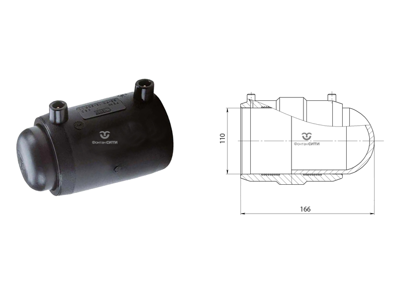 Заглушка электросварная ПНД FC (110)