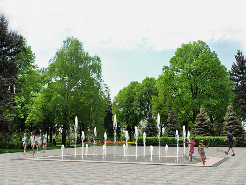 Пешеходный фонтан FC 5600х10400 (с погружными насосами)-3