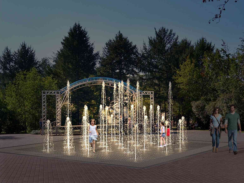 Пешеходный фонтан FC 7200х7200 (с погружными насосами)