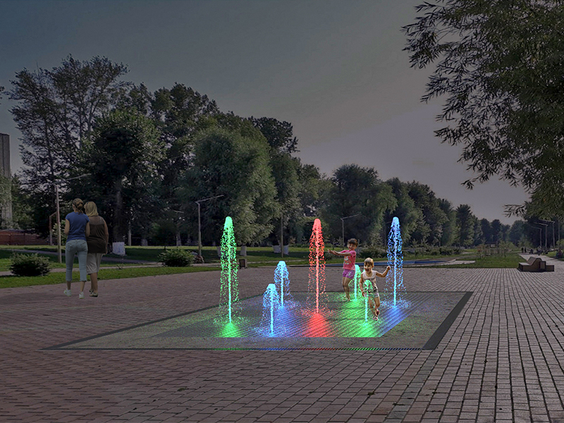 Пешеходный фонтан FC 2400х4000 (с погружными насосами)-4