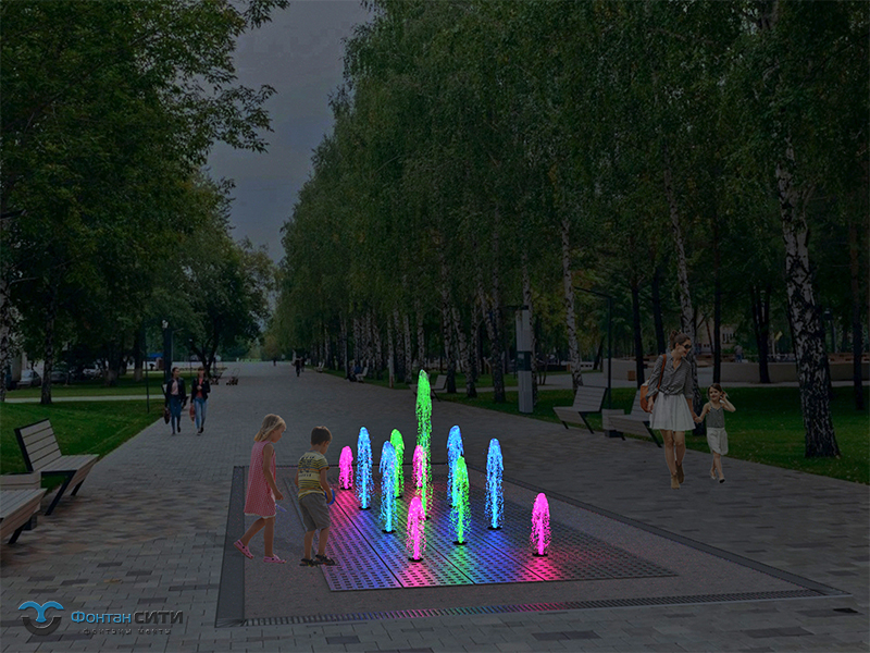 Пешеходный фонтан FC 4000х7200 (с погружными насосами)-4