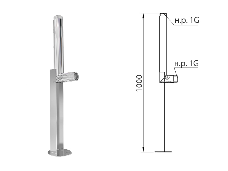 Стойка насадки 1000 мм.