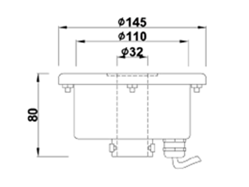 Подводный светильник LP GZ 145 RGB 12V AISI 304-1