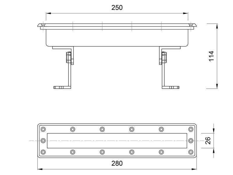Подводный светильник LP GL 250 RGBW 12-24V AISI 304-3