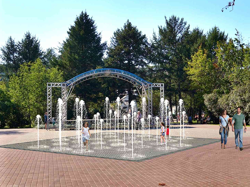 Пешеходный фонтан FC 4000х4000 (с погружными насосами)