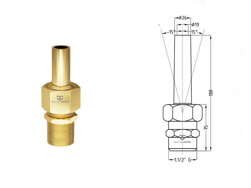 Фонтанная насадка FC "Комета" (1.1/2", 19)