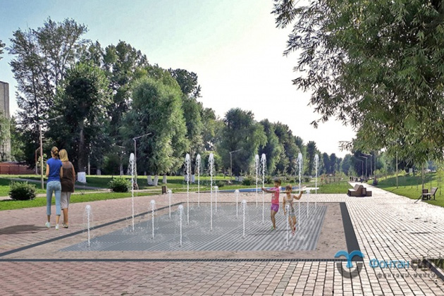 Пешеходные фонтаны