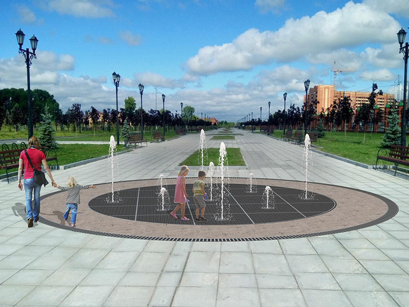 Пешеходный фонтан FC 4000 (с погружными насосами)-2