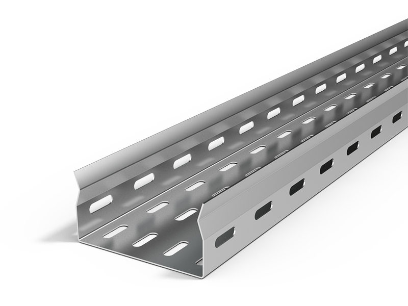 Кабельный лоток перфорированный с телескопическими концами