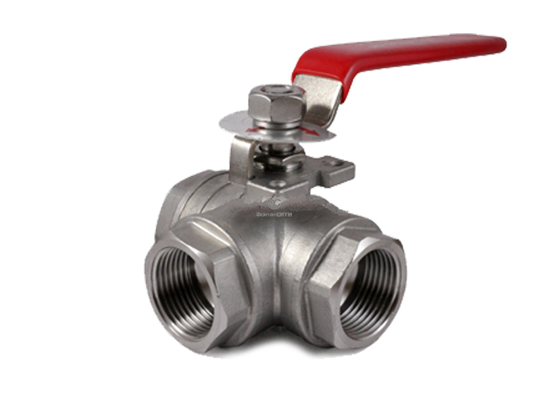 Кран шаровой трехходовой FC AISI 316 (L- тип)