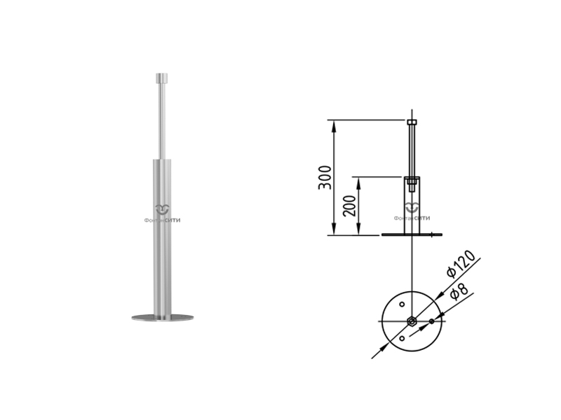 Телескопическая ножка FC (200-300 мм)