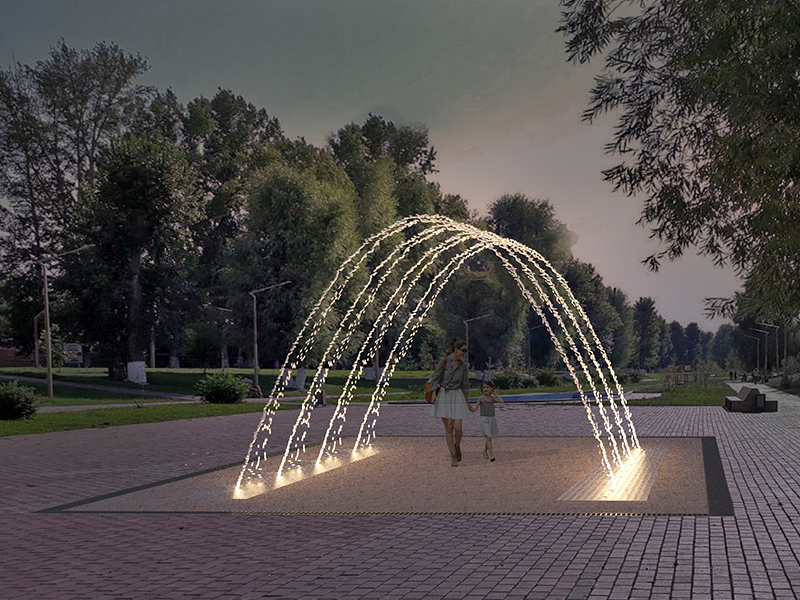 Пешеходный фонтан FC 