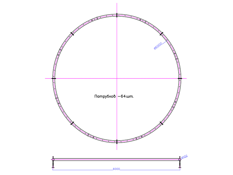 Фонтанное кольцо FC-ХN-6000 (102, 64, 8)