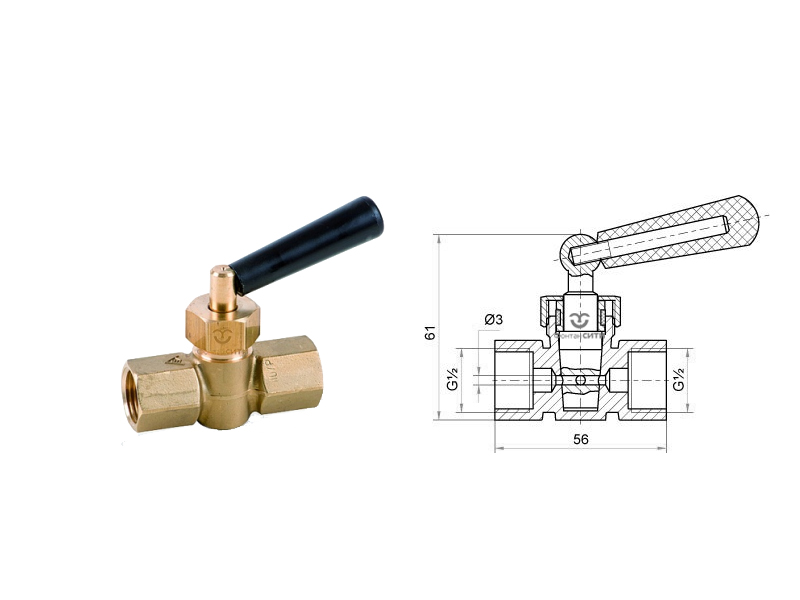 Кран трехходовой для манометра FC (внутр.)-1