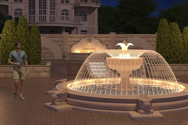 Основные этапы проектирования освещения фонтана