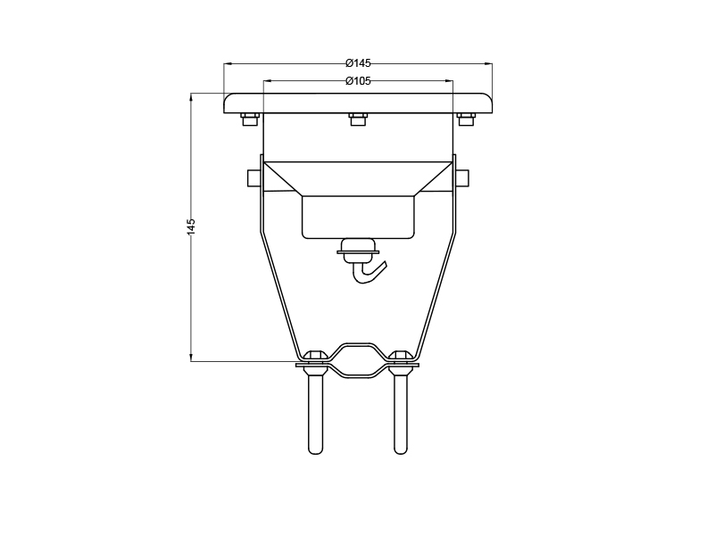 Подводный светодиодный светильник H 145-2