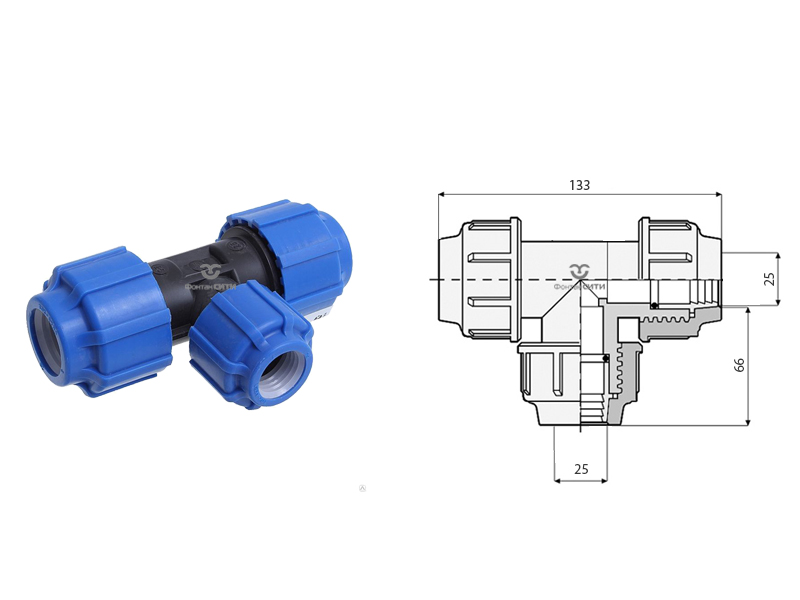 Тройник компрессионный FC-1