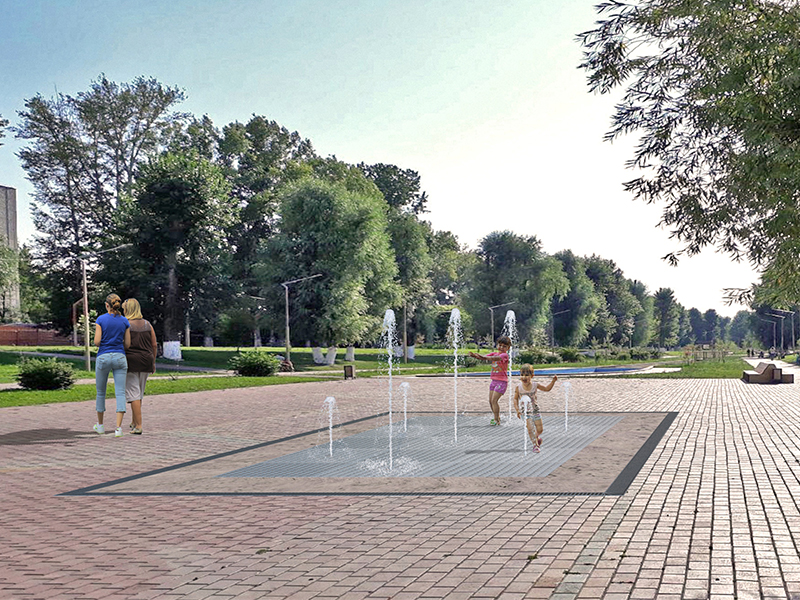 Пешеходный фонтан FC 2400х4000 (с погружными насосами)-2