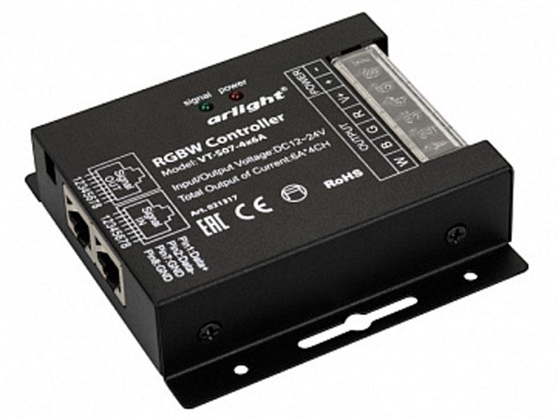 Контроллер VT-S07-4x6A (12-24V, ПДУ 24 кн, RF)