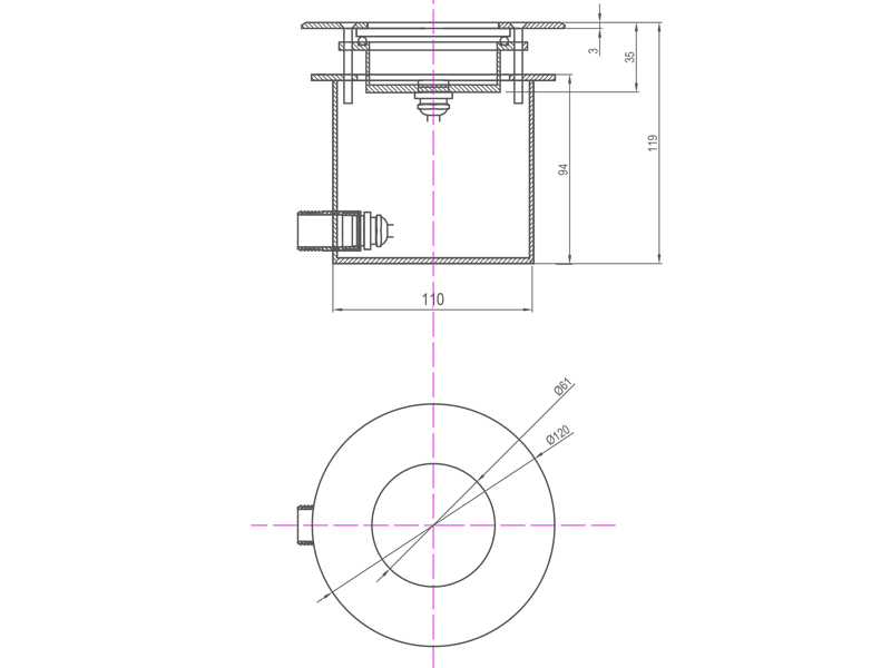 Подводный светильник LP GB 100 RGBW 12-24V AISI 304-3