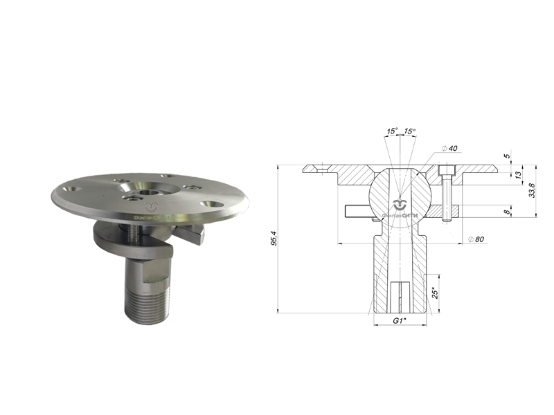 Встраиваемая форсунка FC AISI 304