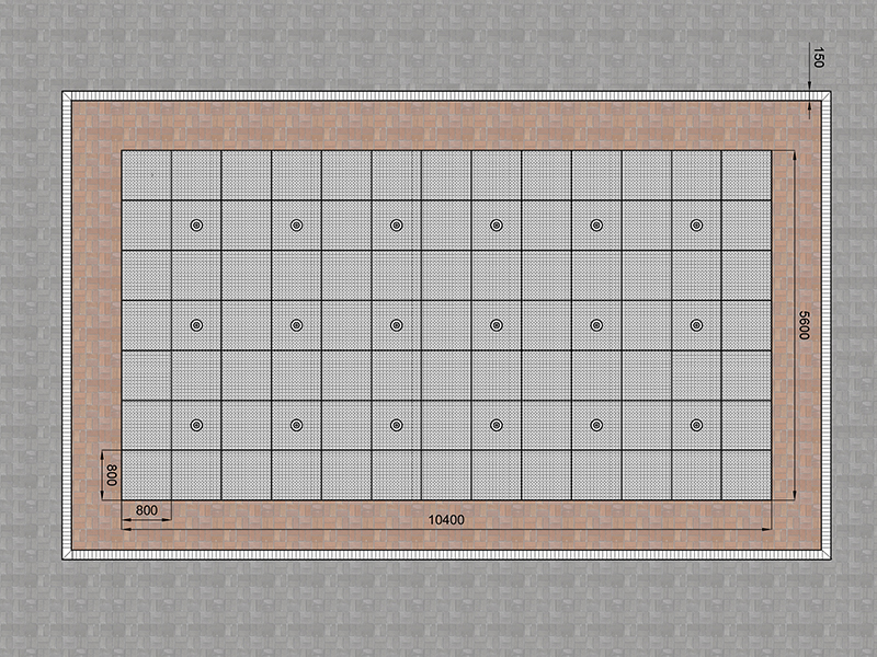 Пешеходный фонтан FC 5600х10400 (с насосами сухой установки)-5