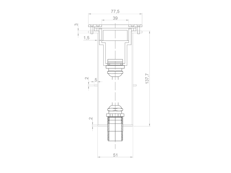 Подводный светильник LP GB 40 RGBW 12-24V AISI 304-3
