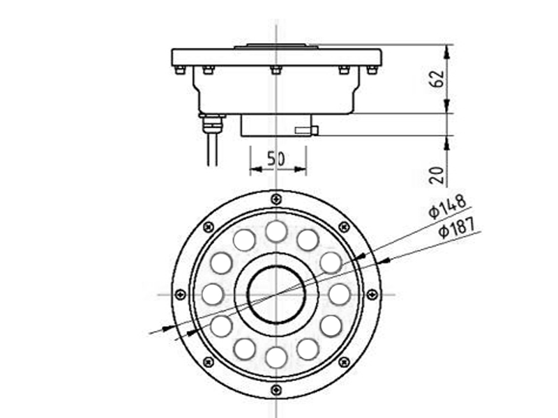 Подводный светильник LP GZ 180 RGBW 12-24V AISI 304-3