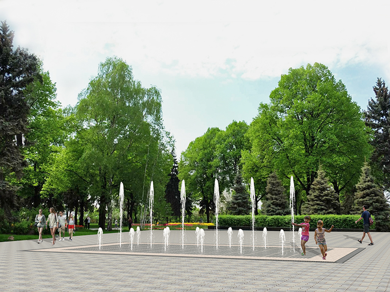 Пешеходный фонтан FC 5600х10400 (с погружными насосами)-2