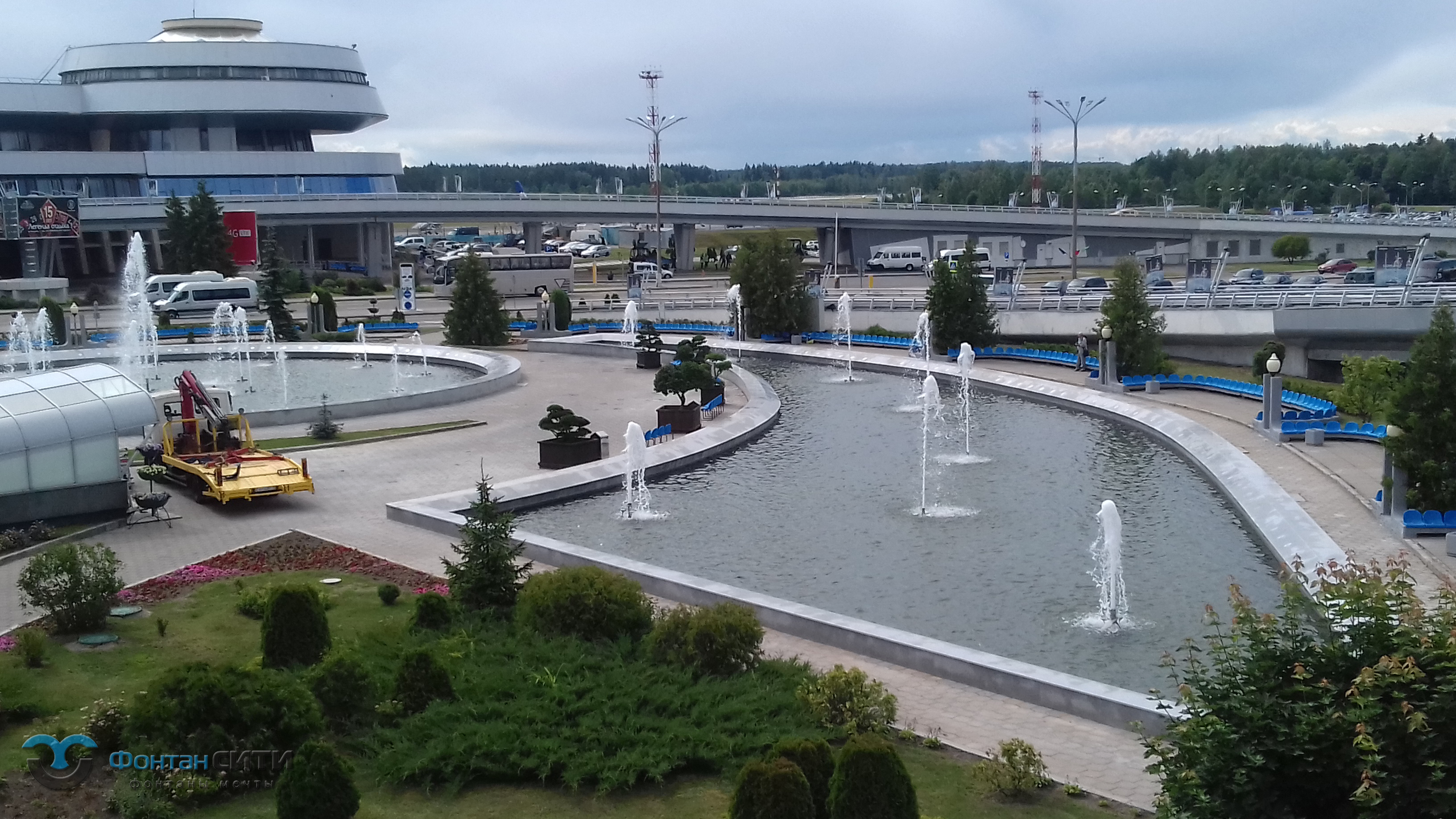 Фонтан аэропорт г. Минск