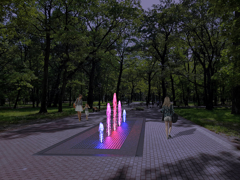 Пешеходный фонтан FC 2400х8800 (с погружными насосами)-4