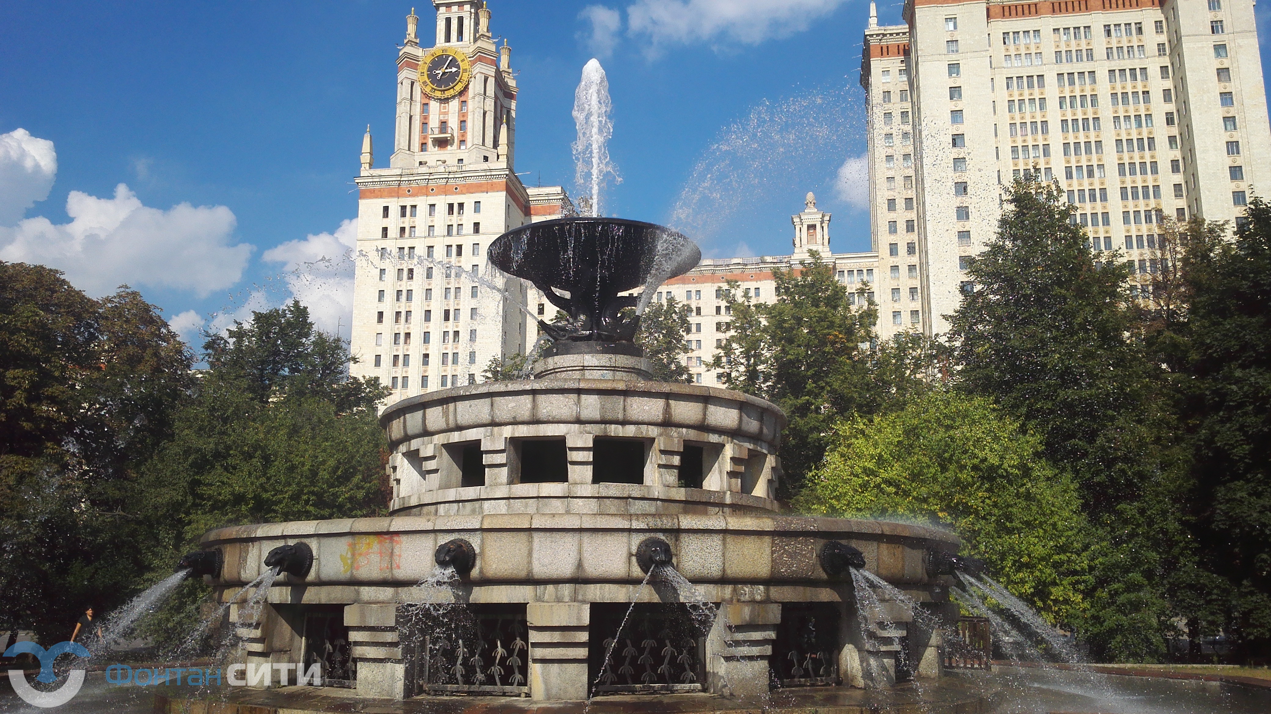 Фонтан у МГУ, изображение