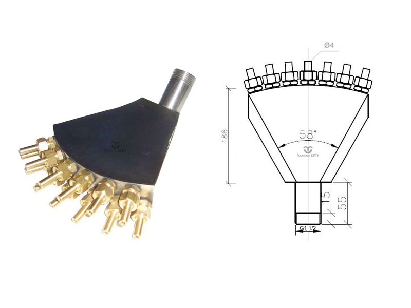 Фонтанная насадка FC "Веер" R13, картинка