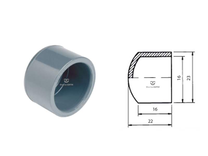 Гладкая заглушка ПВХ-1