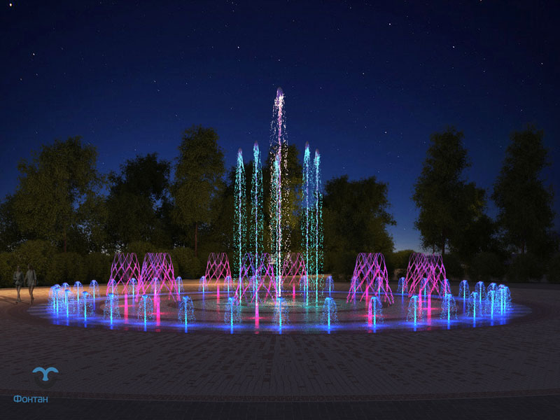 Пешеходный фонтан FC 18020 Евпатория (с насосами сухой установки)
