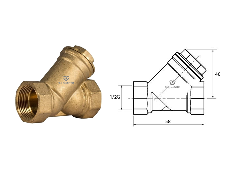 Сетчатый фильтр резьбовой-1