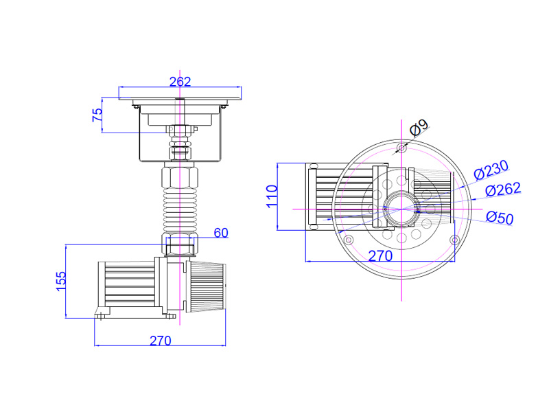 Модуль сухого фонтана FC S 24 V RGBW (Комета)