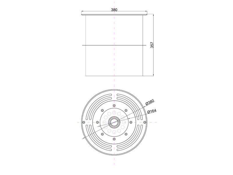 Круглый модуль сухого фонтана FC S 24 V RGBW (Комета)-2